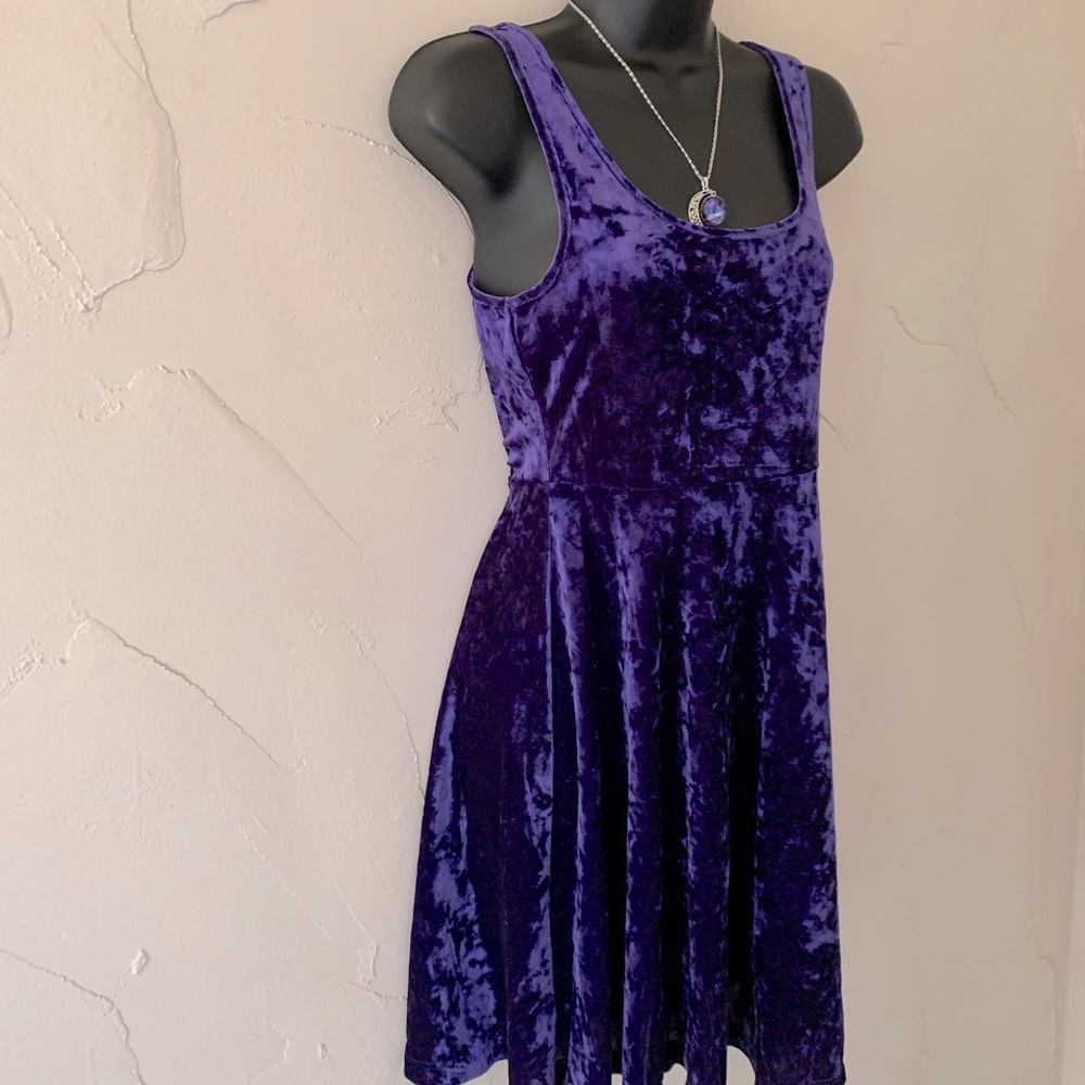 Purple Velvet Tank Dress